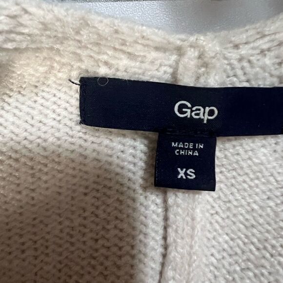 Gap Women's Black & Beige Short Sleeve Open Front Cardigan Sweater Top Size XS - Picture 5 of 7